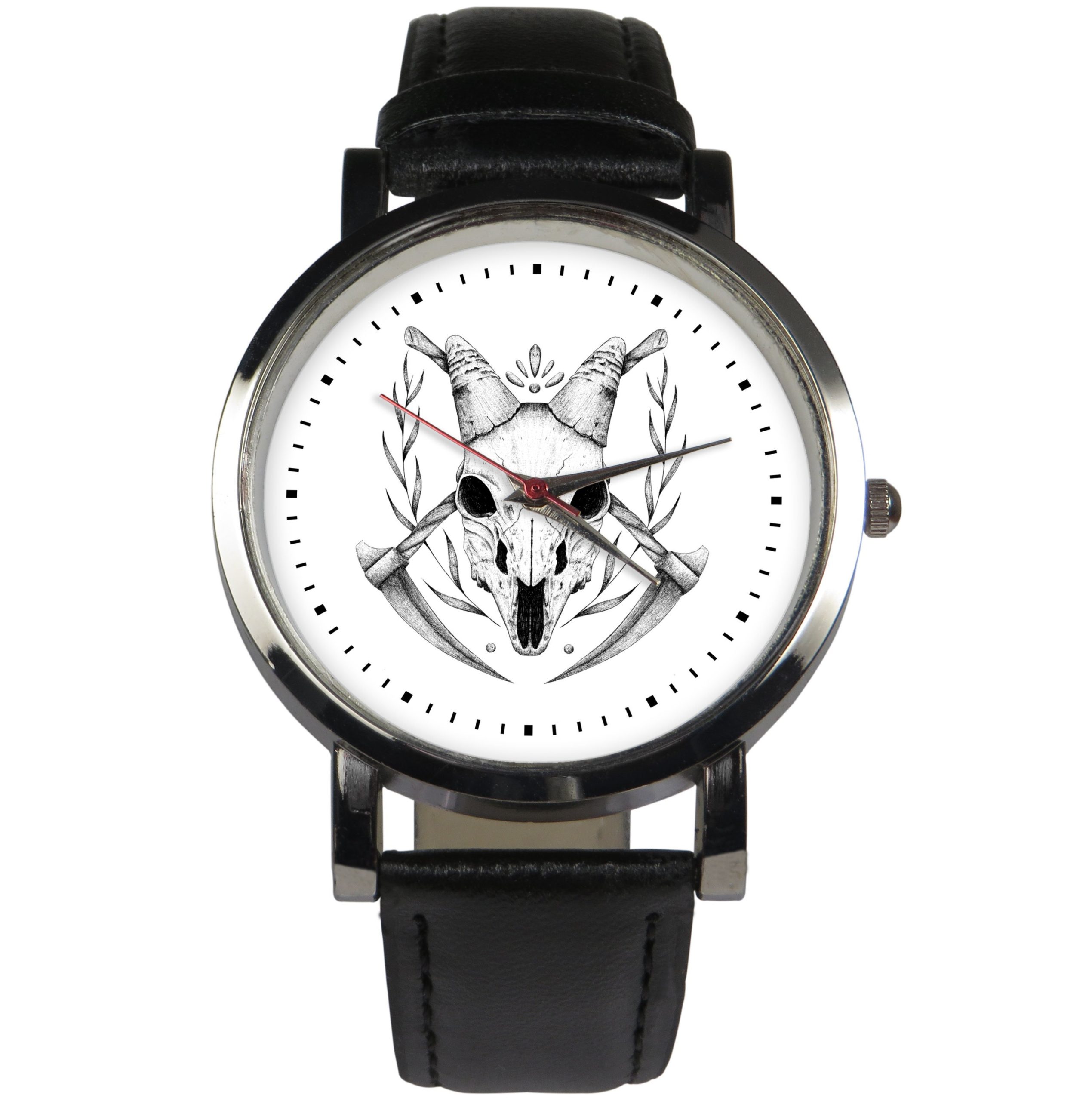 Goat skull animal wristwatch